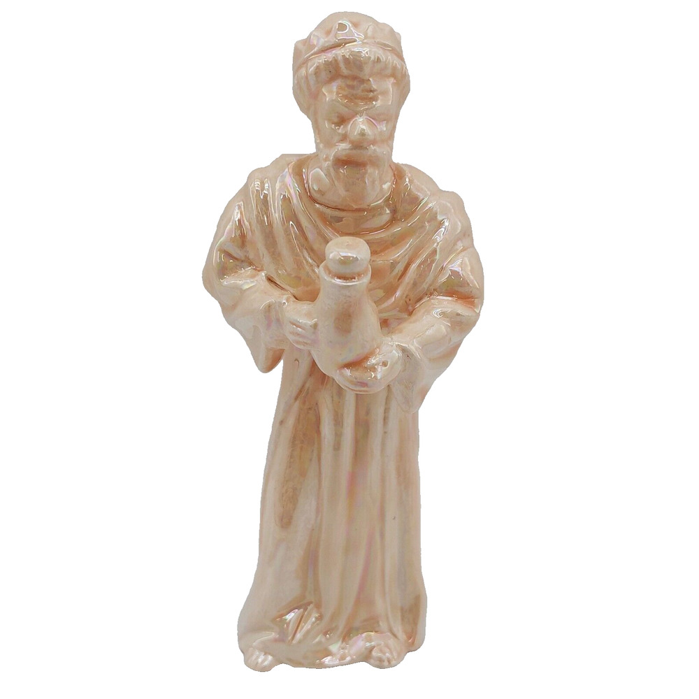 Wiseman King Figurine Replacement Nativity Scene Figure Iridescent 5.25" Tall